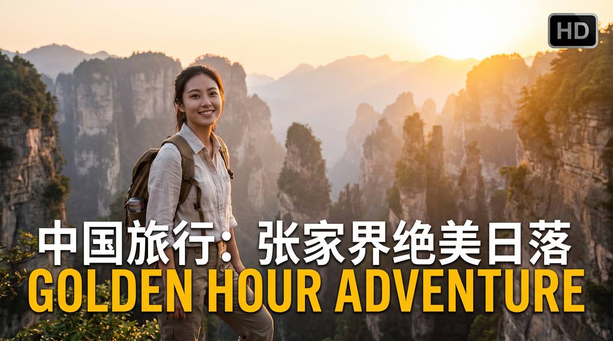 抖音揭秘 抖音揭秘旅行视频教程：张家界绝美日落，一生必去的风景